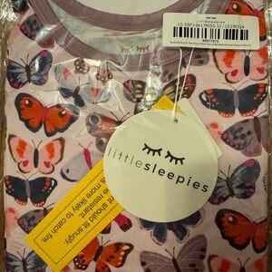 Little Sleepies Purple and Pink Butterfly Pajama Set
